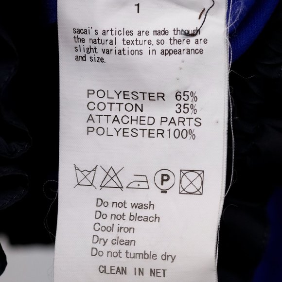 Sacai Luck Blue Drawstring Button Up Shirt - Picture 13 of 14